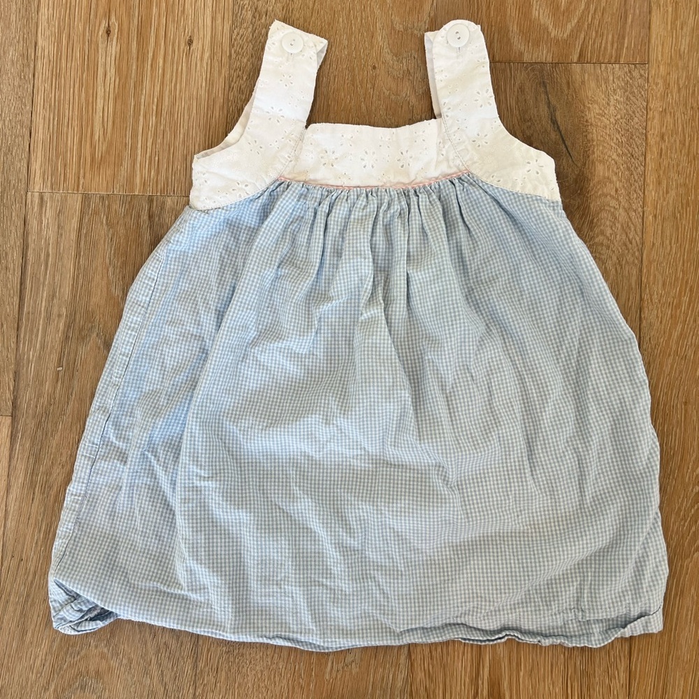 Lullaby Set Blue gingham dress-size 3T
